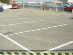 Parking bays in white