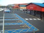 Disabled parking bays to DDA regs